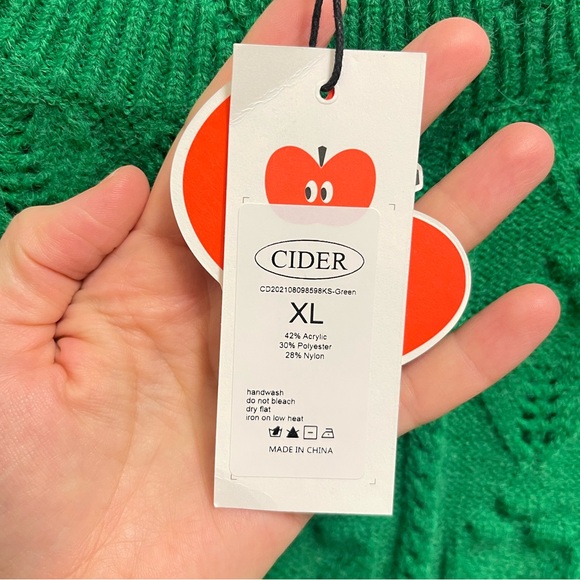 NWT Cider Green Knit Sweater - Picture 6 of 9